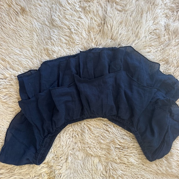 Free People Navy Ruffle Crop - Picture 4 of 4